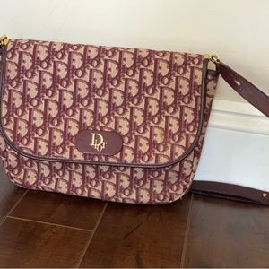 Vintage Dior monogram shoulder bag